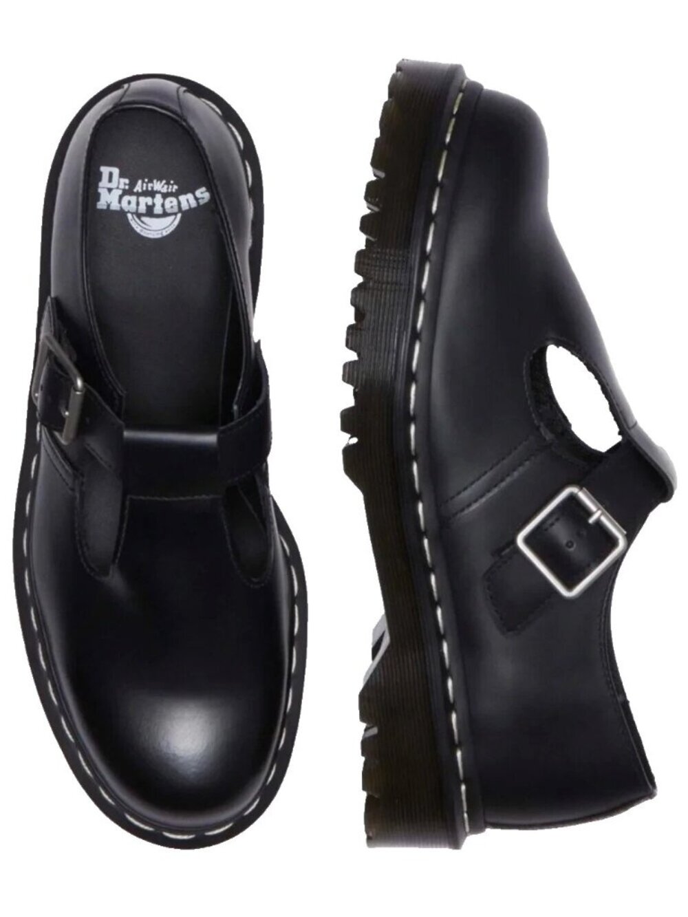 DR. MARTENS NEW Polley Bex Black Leather Mary Jane Women’s Shoes Size 11/Men 10
